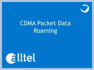 CDMA Packet Data Roaming