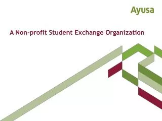 A Non-profit Student Exchange Organization