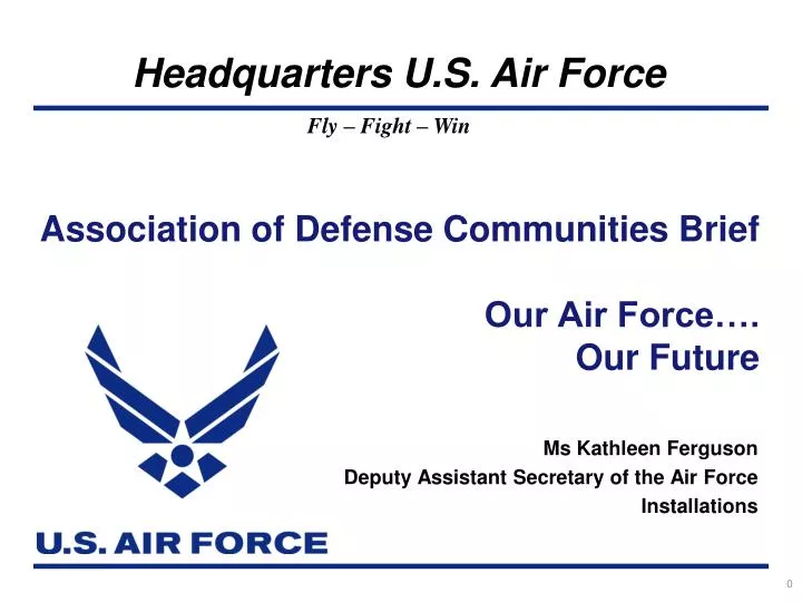 association of defense communities brief our air force our future