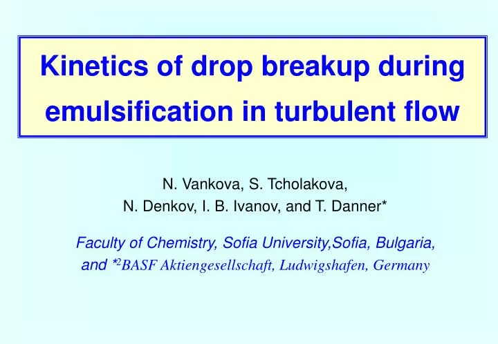 kinetics of drop breakup during emulsification in turbulent flow