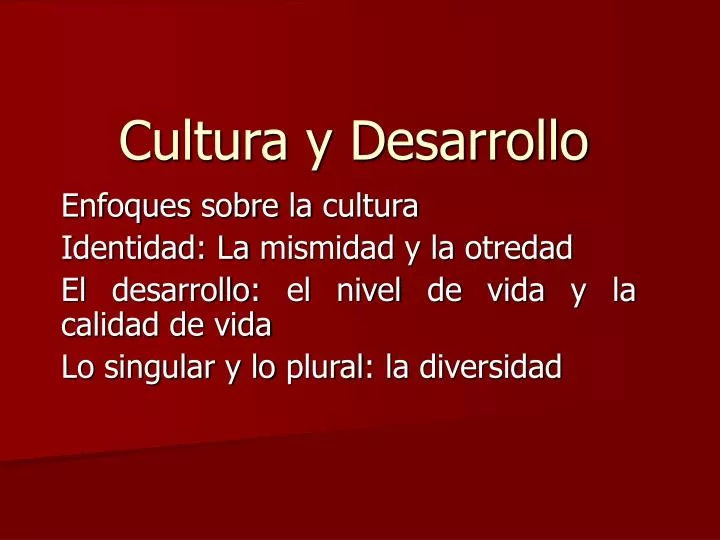 cultura y desarrollo
