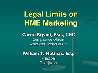 Legal Limits on HME Marketing
