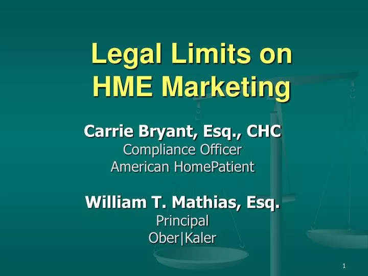 legal limits on hme marketing