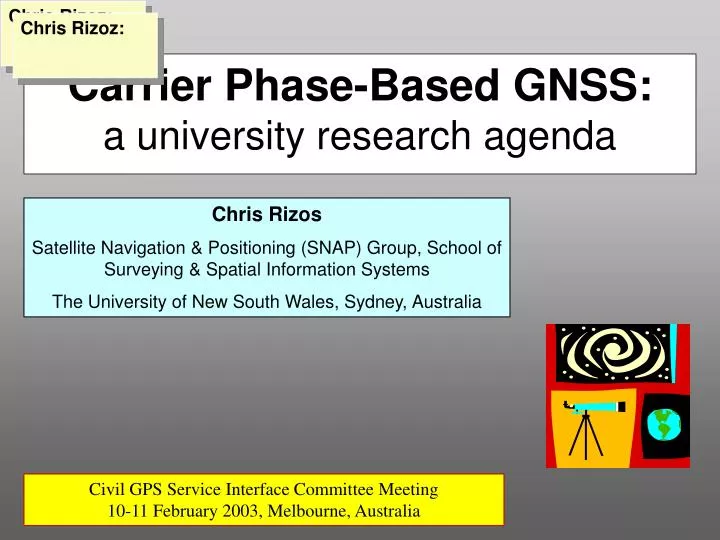 carrier phase based gnss a university research agenda