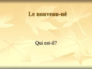 l e nouveau n