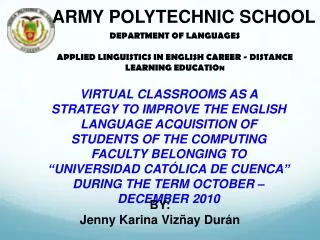 ARMY POLYTECHNIC SCHOOL