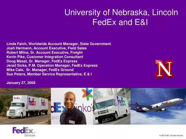 university of nebraska lincoln fedex and e i