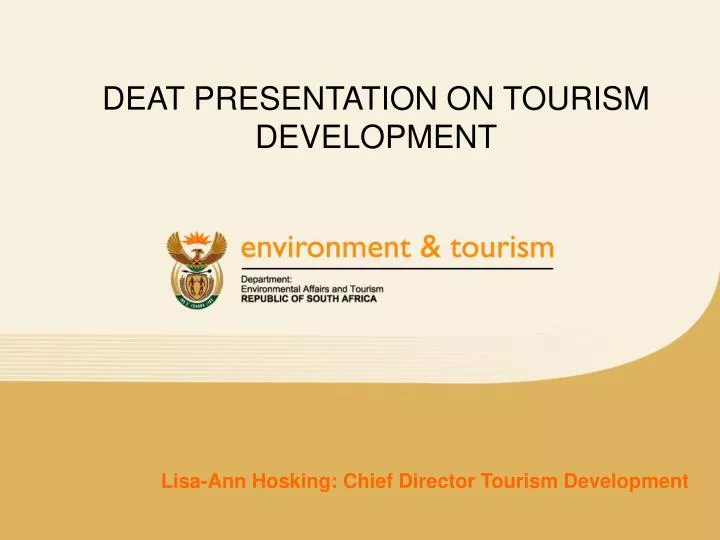 deat presentation on tourism development