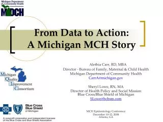 From Data to Action: A Michigan MCH Story