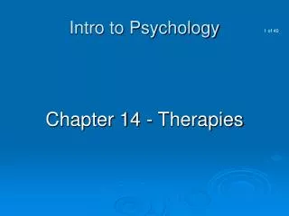 intro to psychology