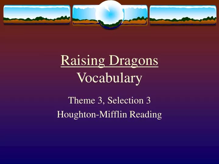 raising dragons vocabulary