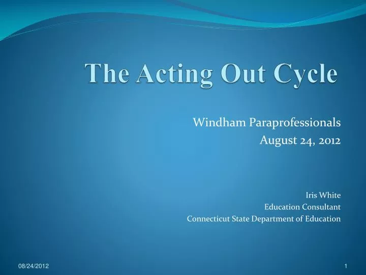 the acting out cycle
