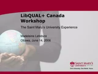 LibQUAL+ Canada Workshop