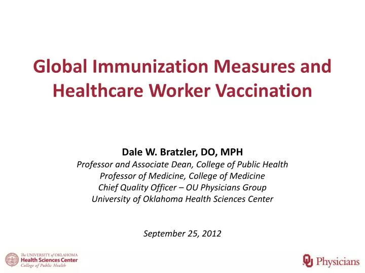 global immunization measures and healthcare worker vaccination