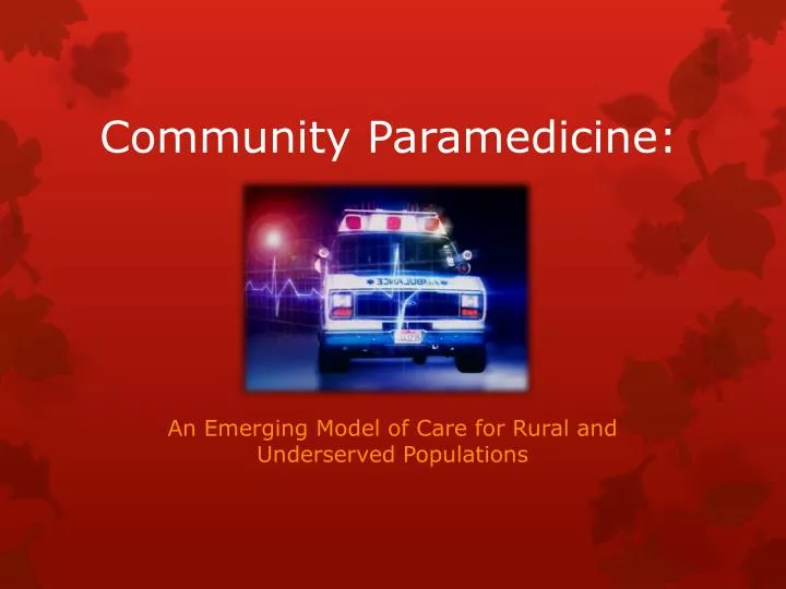 community paramedicine
