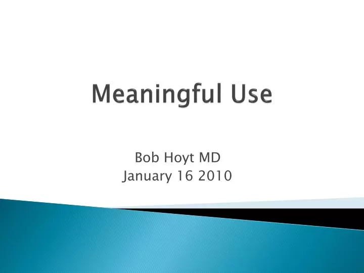meaningful use