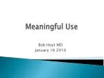 Meaningful Use - slide 1