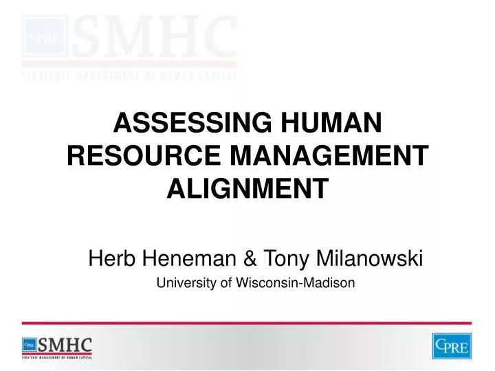 assessing human resource management alignment