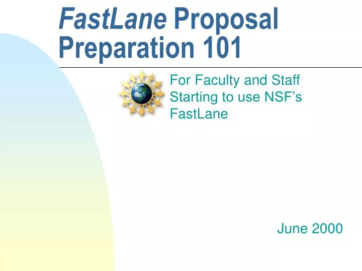fastlane proposal preparation 101