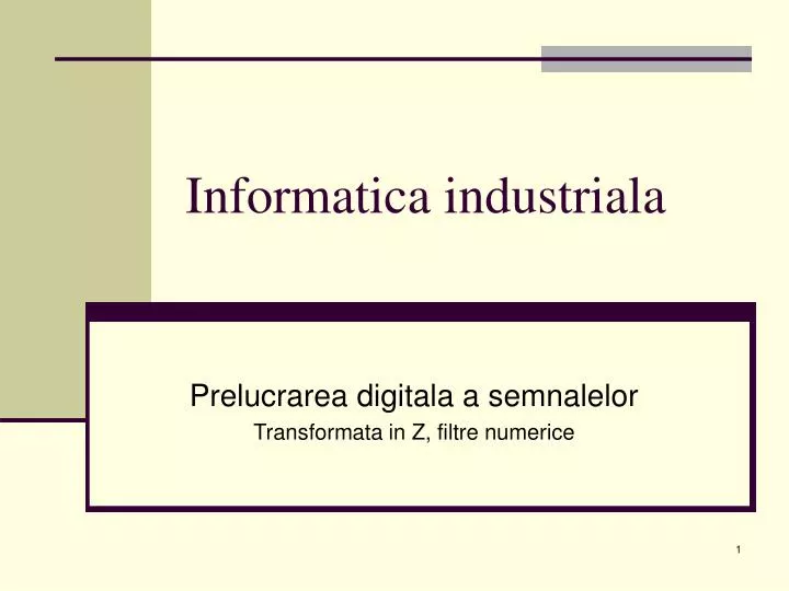 informatica industriala