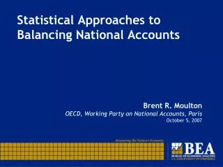 Statistical Approaches to Balancing National Accounts