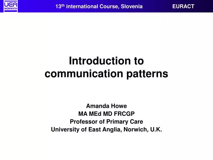 introduction to communication patterns