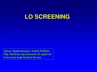 lo screening