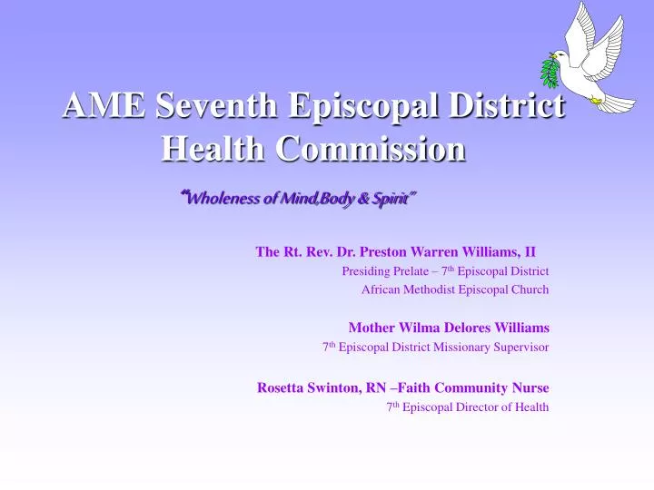 ame seventh episcopal district health commission