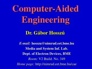 Computer-Aided Engineering