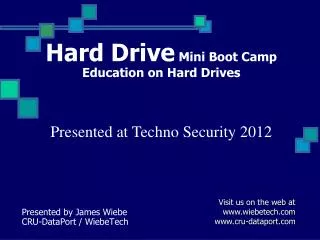 Hard Drive Mini Boot Camp Education on Hard Drives