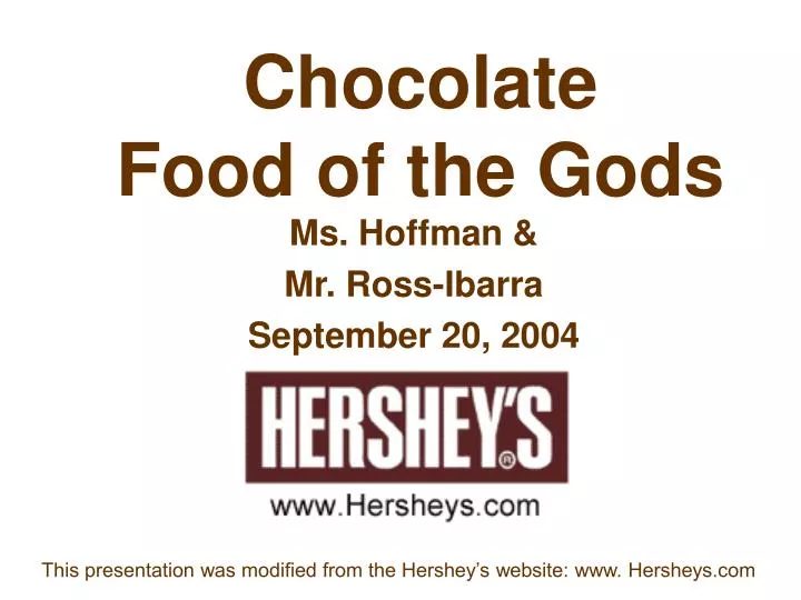 chocolate food of the gods