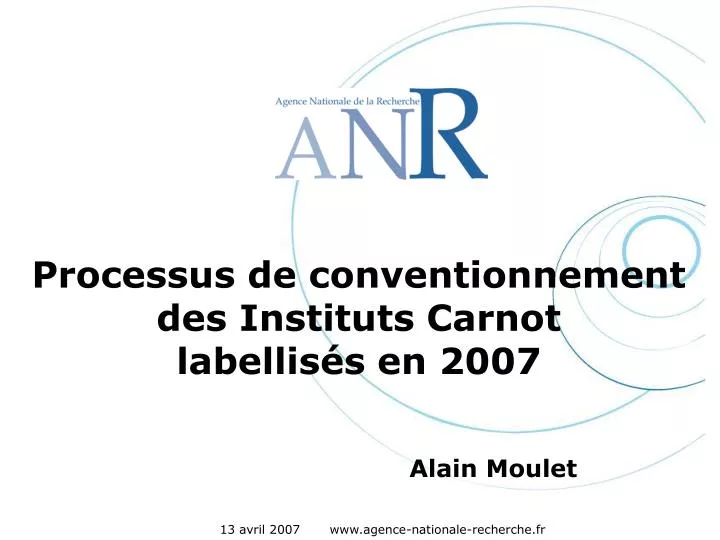 processus de conventionnement des instituts carnot labellis s en 2007