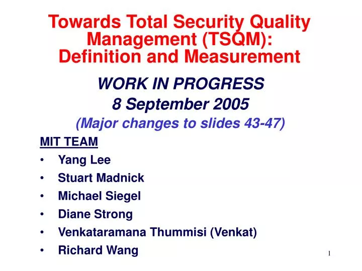 towards total security quality management tsqm definition and measurement