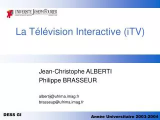 La Télévision Interactive (iTV)
