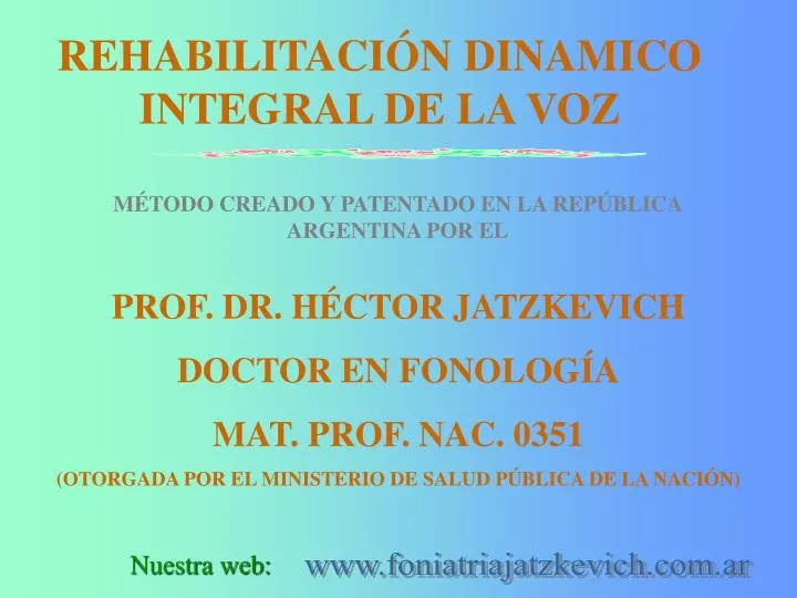 rehabilitaci n dinamico integral de la voz