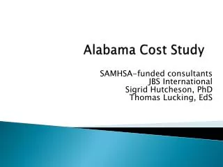 Alabama Cost Study