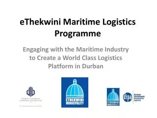 eThekwini Maritime Logistics Programme