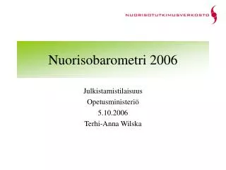 Nuorisobarometri 2006