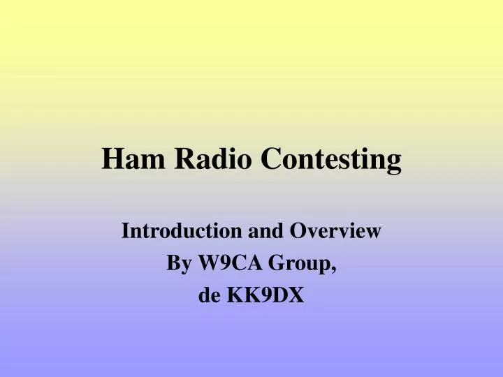 ham radio contesting