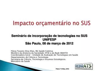 impacto or ament rio no sus