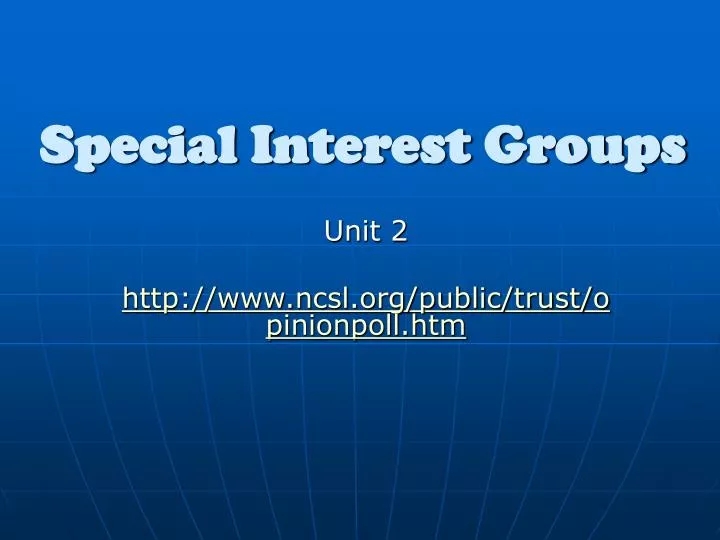 special interest groups