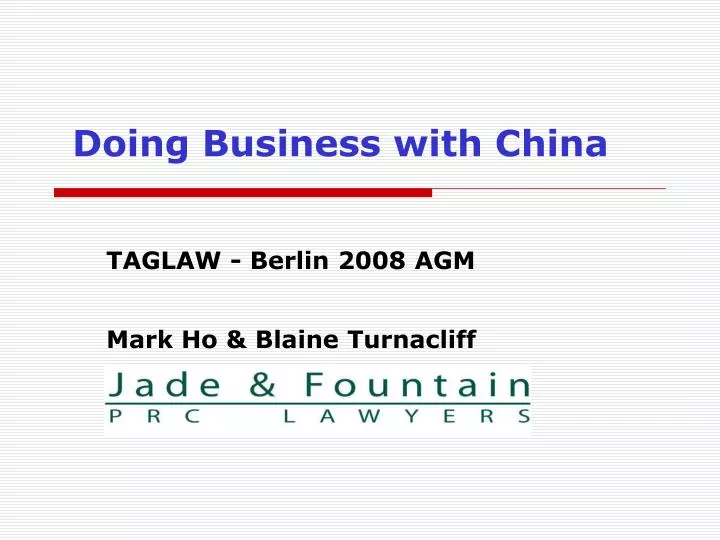 doing business with china