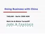 Doing Business with China - slide 1
