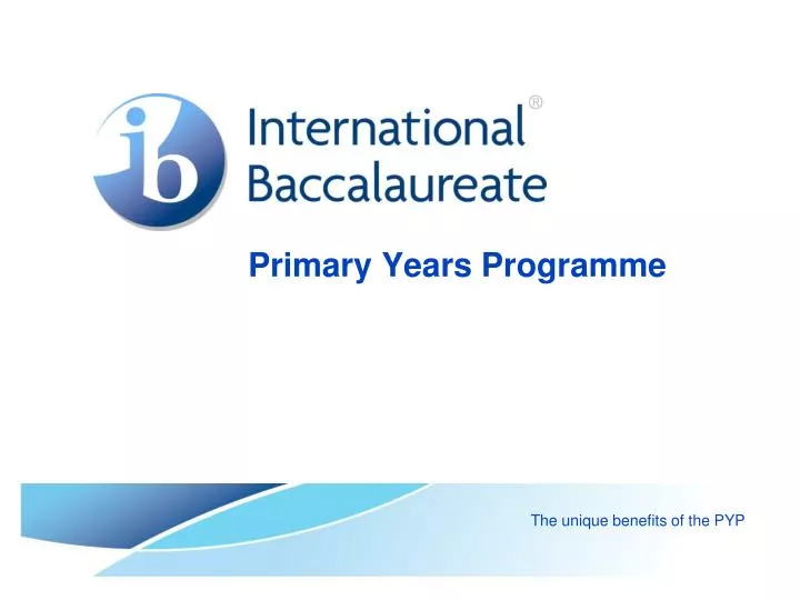 primary years programme