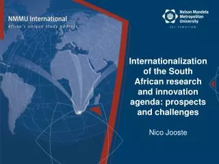 Internationalization of the South African research and innovation agenda: prospects and challenges
