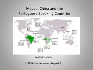 Macau, China and the Portuguese Speaking Countries