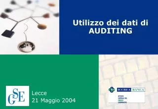 utilizzo dei dati di auditing