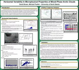 Horizontal Variability In Microphysical Properties of Mixed-Phase Arctic Clouds David Brown, Michael Poellot – Universi