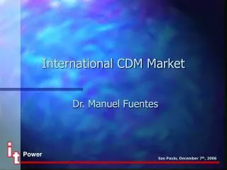 International CDM Market