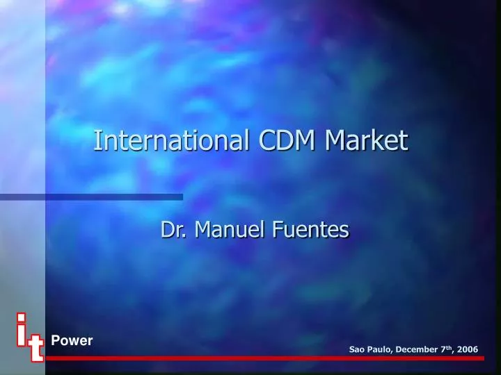 international cdm market